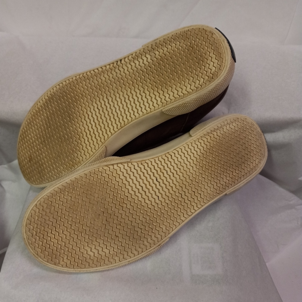 SPERRY Top-Siders Sneakers OLLIE Brown Leather Youth Size 4M - Picture 7 of 8